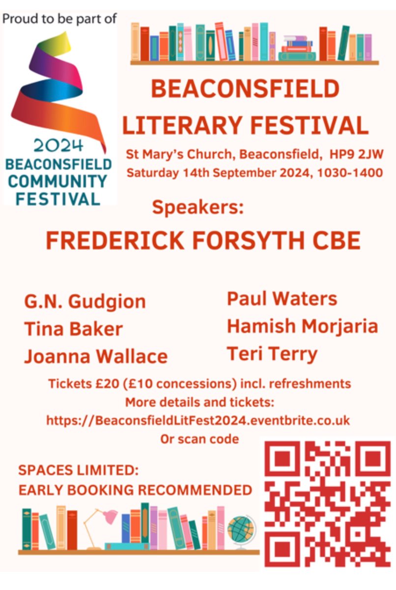 Frederick Forsyth fans - the man himself will be doing a book signing! Book early!