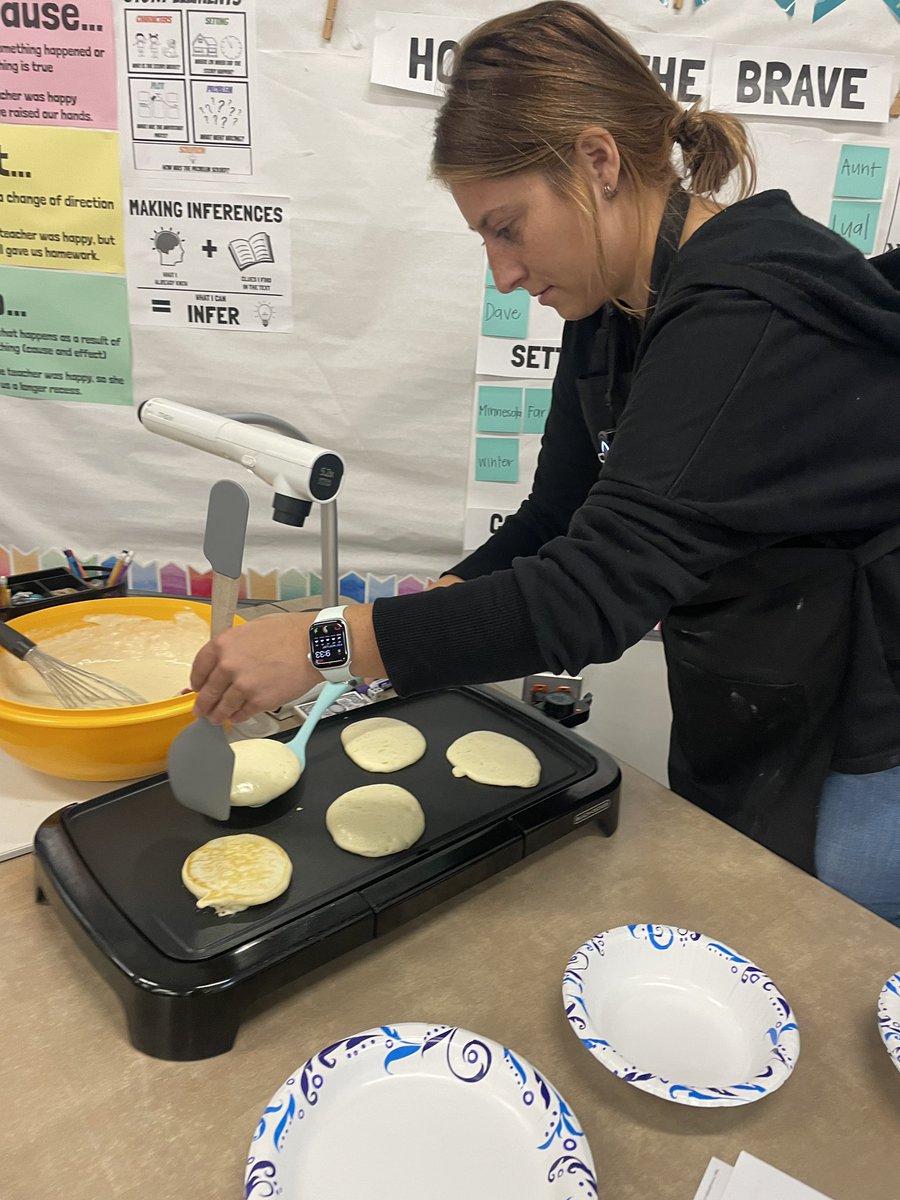 Real life science learning happening with our science curriculum in fifth grade <a href="/NobleCrossing/">Noble Crossing</a>. Want to see the transfer of learning about the properties of matter and interactions with other matter? Students put all of their learning to the test by designing the perfect pancake.