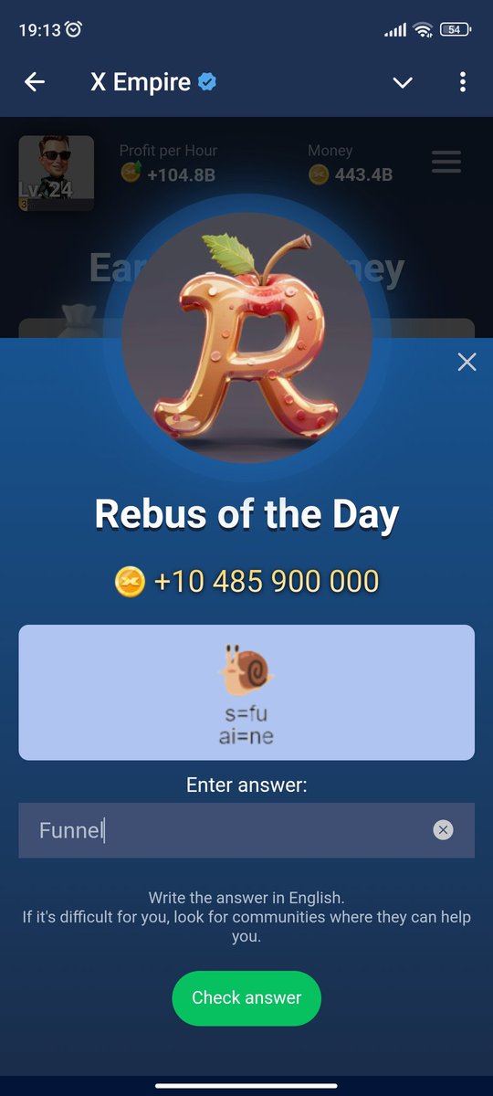 Vasyl1313's tweet photo. X Empire
Investment founds
Episode 35 - 15235
Riddle - BEAR
Rebus - Funnel
Join 👇
https://t.co/zuGqqE3bLf
#muskempire #musk #game #MuskEmpirecode #muskempireTasks #muskempireanswer #tap2earn #rebus #MuskEmpirerebus #XEmpire https://t.co/4hgemdu1Ct