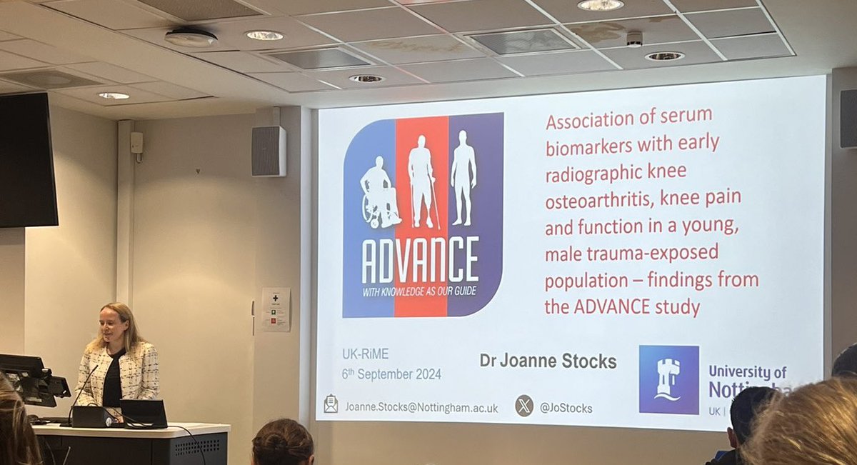 Dr Joanne Stocks (@jostocks) on Twitter photo On behalf of co-investigators <a href="/ollieosul/">Oliver OSullivan</a>, <a href="/DrA_N_Bennett/">Alexander Bennett</a>, <a href="/stefankluzek/">stefan qz</a> and Ana Valdes I was pleased to be able to present result’s from <a href="/AdvanceStudy/">ADVANCE Study</a>’s BioMilOA at today’s UK-RiME conference. Thanks to funding from <a href="/VersusArthritis/">Versus Arthritis</a>. On behalf of co-investigators <a href="/ollieosul/">Oliver OSullivan</a>, <a href="/DrA_N_Bennett/">Alexander Bennett</a>, <a href="/stefankluzek/">stefan qz</a> and Ana Valdes I was pleased to be able to present result’s from <a href="/AdvanceStudy/">ADVANCE Study</a>’s BioMilOA at today’s UK-RiME conference. Thanks to funding from <a href="/VersusArthritis/">Versus Arthritis</a>.