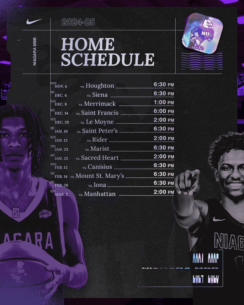 Home game times are here 🙌 

🟣🦅🏀