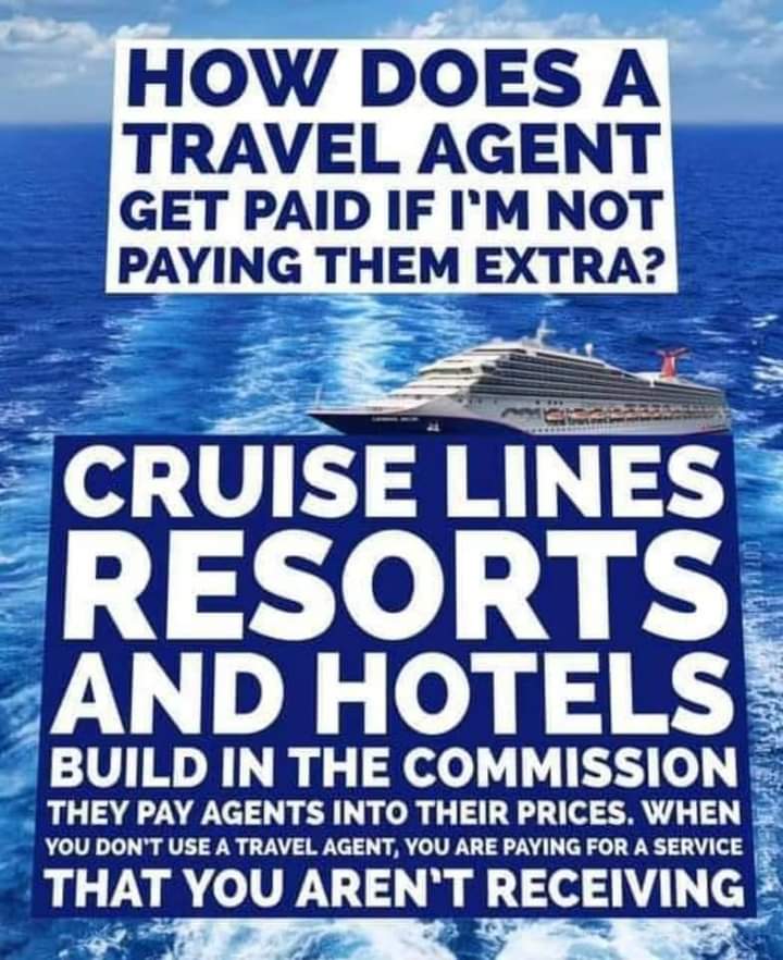 As an independent travel agent, I get paid when people book travel with me. BUT there are other streams of income available to me when I help others become a travel agent too... message me if you're interested