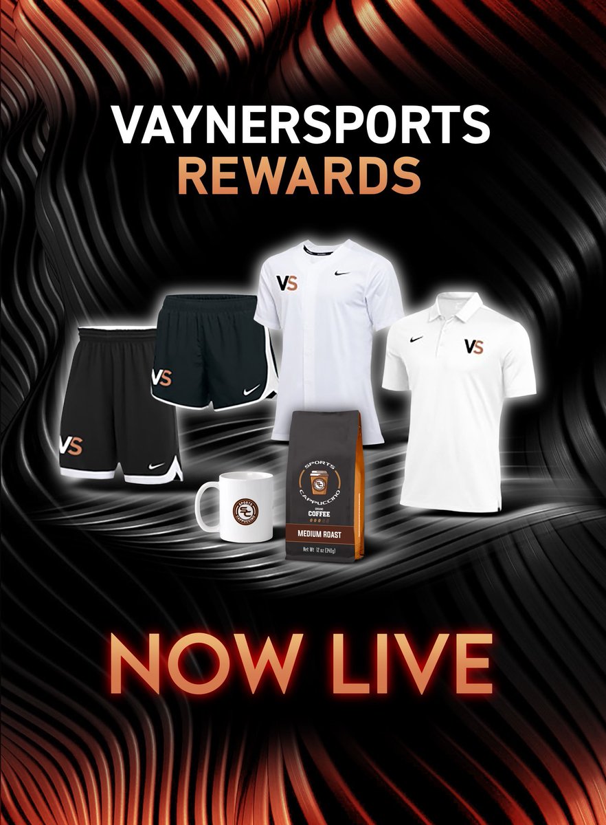 vspass's tweet image. Check out the @VaynerSports Rewards Program! ⭐️

🛒 Pick up some VaynerSports gear ➡️ Earn Points ➡️ Redeem them in the Rewards Shop

⭐️ New rewards items drop every 2 weeks!

Our website: rewards.vaynersports.com