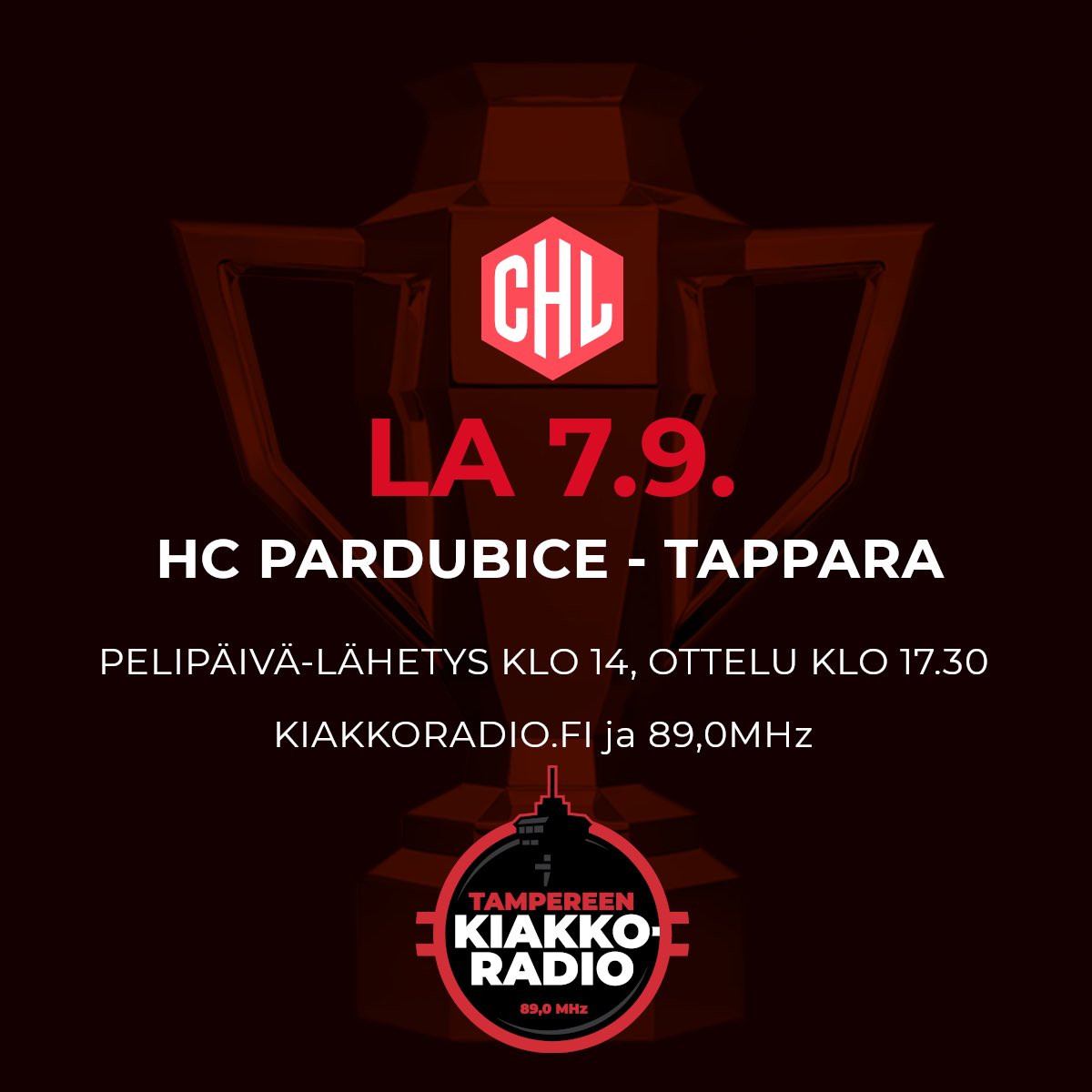 Kiakkoradio's tweet photo. Huomenna jatkuu #Tapparan’n taival CHL:ssä kun joukkue jatkaa Tšekin kiertuettaan ja matkaa HC Pardubicen vieraaksi. #Pelipäivä-lähetys starttaa klo 14 ja kiekko putoaa jäähän klo 17.30. Ja ottelun selostaa tottakai sinioranssi ääni Juha Lindgren 😎
#Kiakkoradio @Tapparaofficial https://t.co/9bkQ0jUOpq