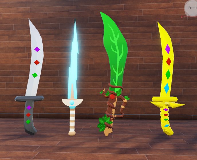 Ch19hamada's tweet image. Roblox swords ( leaf, gold, Voltaic and ordinary) these are all top tier ones and they each one of them have 3 levels below. [we give a guarantee that all our models are optimised and has very good textures and topology] #RobloxGames #RobloxDevs #robloxweapons #gamedevs