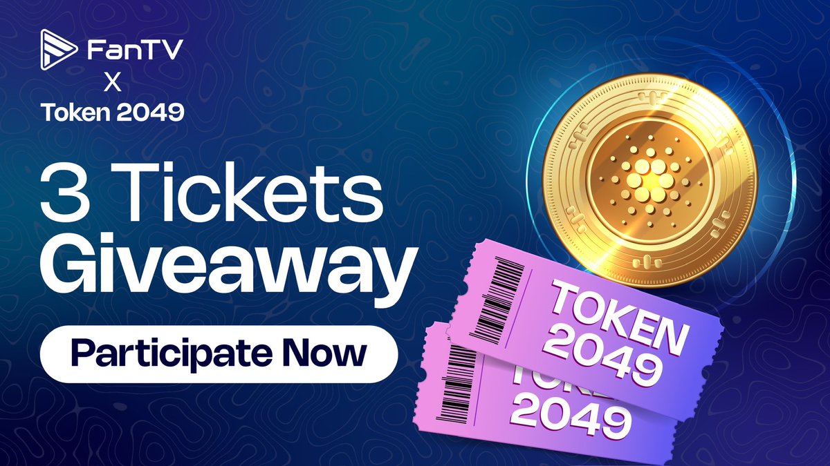 FanTV AI | TGE 🔜 (@fantv_official) on Twitter photo 🚨 Giveaway Alert! 🚨
Coming to Token2049, SG but don't have a ticket?
FanTV got you covered! Giving away 3 tickets for Token2049!
Here’s how to enter:
1️⃣ Follow <a href="/FanTV_official/">FanTV AI | TGE 🔜</a> , <a href="/token2049/">TOKEN2049</a> & <a href="/prashan_agarwal/">Prashan Agarwal (prashan.sui) | TGE 🔜</a>
2️⃣ Like & repost this
3️⃣ Download FanTV: fantv.app.link/Socials 🚨 Giveaway Alert! 🚨
Coming to Token2049, SG but don't have a ticket?
FanTV got you covered! Giving away 3 tickets for Token2049!
Here’s how to enter:
1️⃣ Follow <a href="/FanTV_official/">FanTV AI | TGE 🔜</a> , <a href="/token2049/">TOKEN2049</a> & <a href="/prashan_agarwal/">Prashan Agarwal (prashan.sui) | TGE 🔜</a>
2️⃣ Like & repost this
3️⃣ Download FanTV: fantv.app.link/Socials