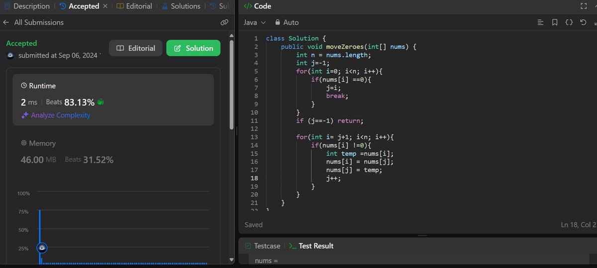 Vvishal_Parihar's tweet image. 🚀Day 6/100 of #100DaysOfCode! 
Solved linear Search in an array and leetcode question no-283 📷 #leetcode #StriverA2ZDSA