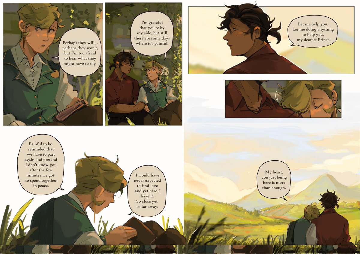 Prince &amp; Knight Short Comic I made last year for the Queer Comic Anthology 👑⚔️