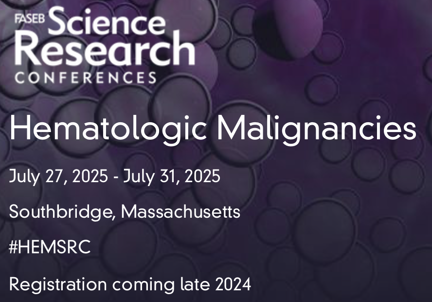 Sergei Doulatov (@doulatov_lab) on Twitter photo Save the date for 2025 <a href="/FASEBorg/">FASEB</a> Hematologic Malignancies Conference!! With <a href="/juliamaxson/">Julia Maxson</a>, we have a fantastic program with Keynotes by <a href="/TrowbridgeLab/">Jennifer Trowbridge</a> & <a href="/VassiliouLab/">Vassiliou Lab</a>. Look forward to welcoming everyone at the Wellsworth Hotel in MA! Updates soon #HEMSRC shorturl.at/1KWY6 Save the date for 2025 <a href="/FASEBorg/">FASEB</a> Hematologic Malignancies Conference!! With <a href="/juliamaxson/">Julia Maxson</a>, we have a fantastic program with Keynotes by <a href="/TrowbridgeLab/">Jennifer Trowbridge</a> & <a href="/VassiliouLab/">Vassiliou Lab</a>. Look forward to welcoming everyone at the Wellsworth Hotel in MA! Updates soon #HEMSRC shorturl.at/1KWY6