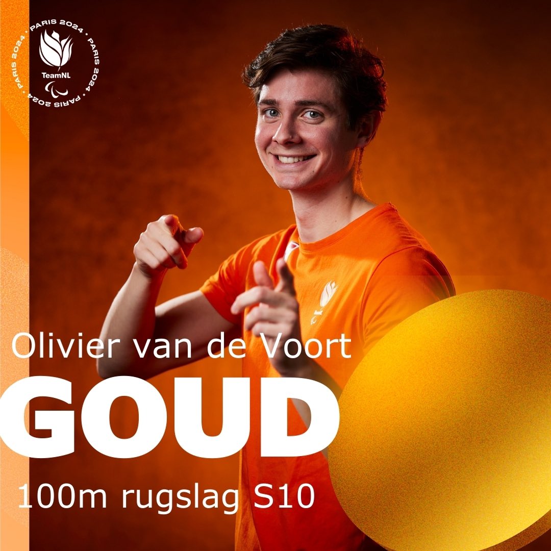 PARALYMPIC CHAMPION🧡

Het lag dicht bij elkaar, maar Olivier is Paralympisch Kampioen met een tijd van 59,04!🥇

Gefeliciteerd @oliviervdvoort 👏

#TeamNLparazwemmen #Paris2024 #SamenSterker