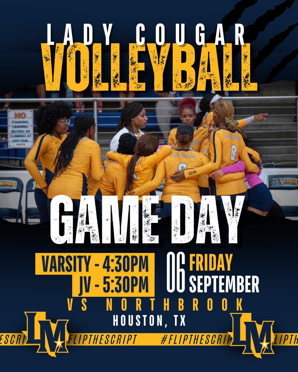 ✨IT’S GAME DAY✨

#lmhsvolleyball #THELMHS #cougarpride #flipthescript #volleyball 
<a href="/TexasCityISD/">Texas City ISD</a> <a href="/THE_LMHS/">THE LMHS</a> <a href="/LM_CoogFootball/">La Marque Cougar Football</a> <a href="/JamesAtGalvNews/">James LaCombe</a> <a href="/LM_coogshoops/">La Marque HS Boys Basketball</a> <a href="/CityofLaMarque/">City of La Marque</a>