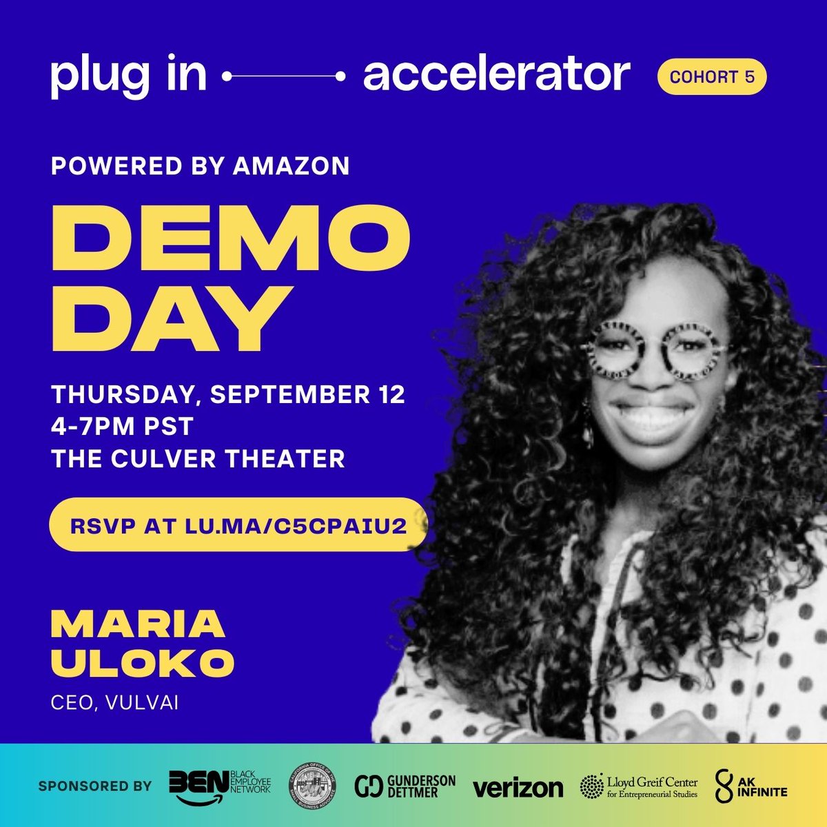 I am excited to demo &amp; showcase what we are building and scaling at Plug In Ventures Demo Day event on September 12th! Would love to invite my investor, corporate and Founder peers to join to see what we are building! You can RSVP to attend at lnkd.in/d5DShdy7.