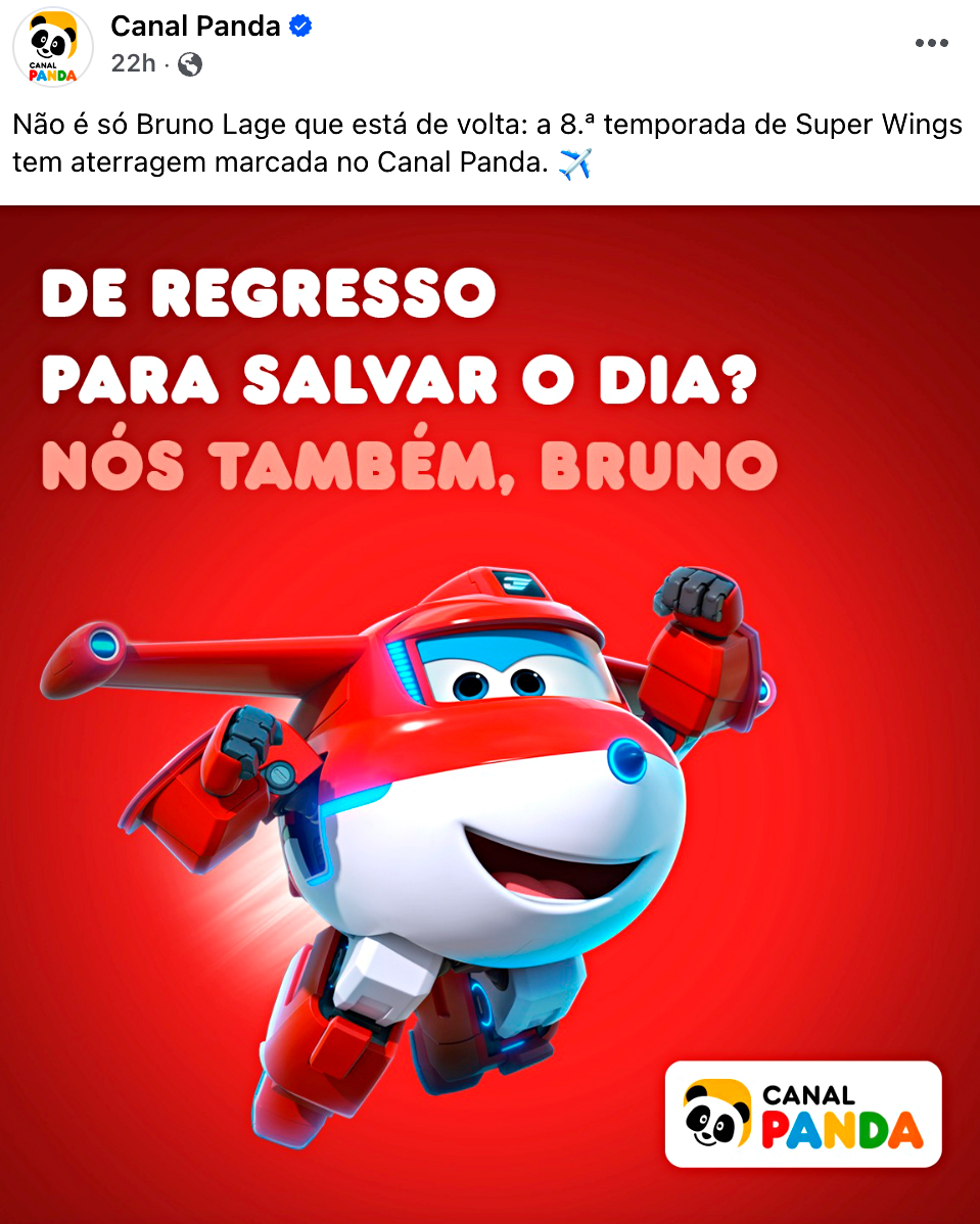 Canal Panda assinalou mesmo o regresso de Bruno Lage ao Benfica 🤣