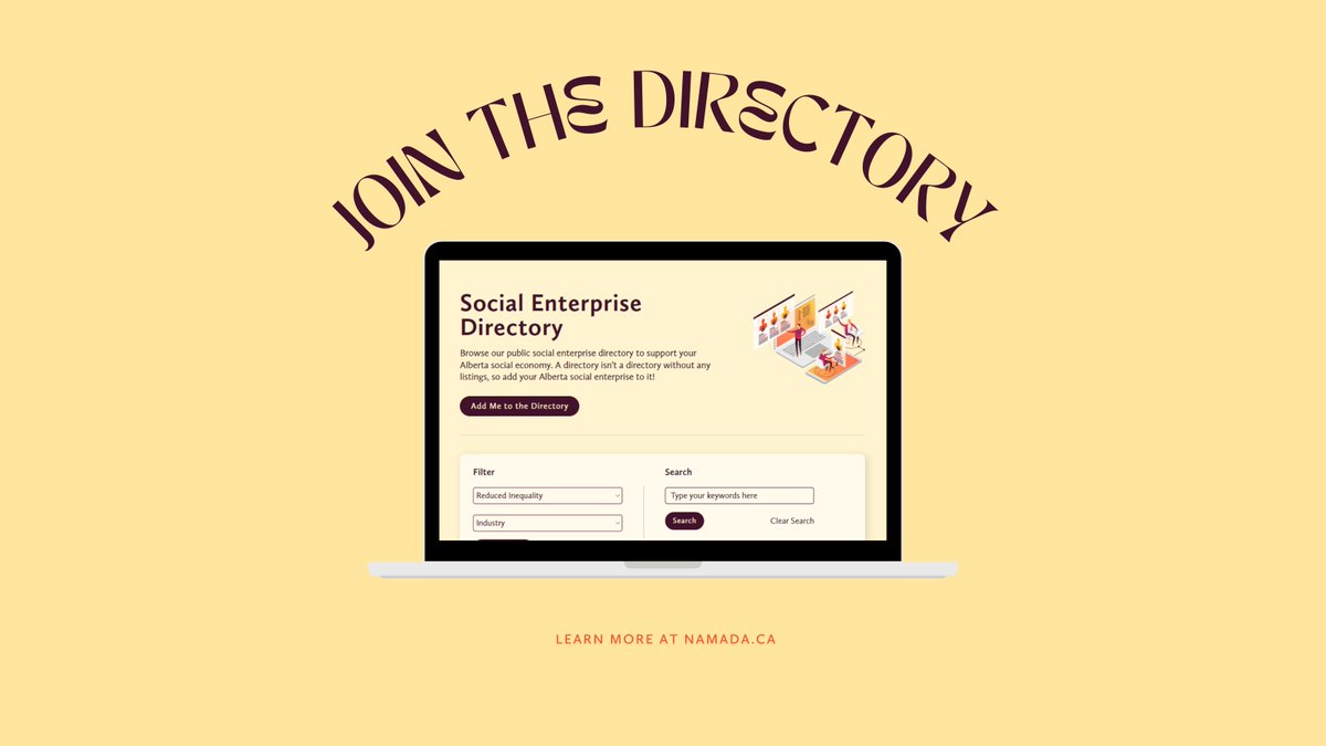 Are you a social entrepreneur who wants to expand their reach? Sign up your enterprise on Namada's free social enterprise directory to expand your impact and reach new audiences! namada.ca/se_directory