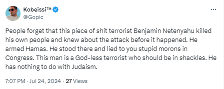 StopAntisemites's tweet photo. More antisemitic rot at @Penn? Say it isn't so... meet Ibrahim Kobeissi, who works in design & development at Penn Health. 

In his spare time, he spreads antisemitic filth like:
- denies Hamas’s sexual assaults on 10/7
- falsely claims Israeli PM Netanyahu orchestrated 10/7
- refers to members of Congress as “r*tards” for standing with “fake Jews” (aka Israelis)

The insanity continues...