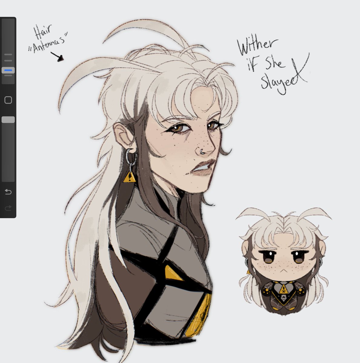 RotRune's tweet image. Wither if she ate

Hair redesign for Victoria inbetween comms :33

#spidersona