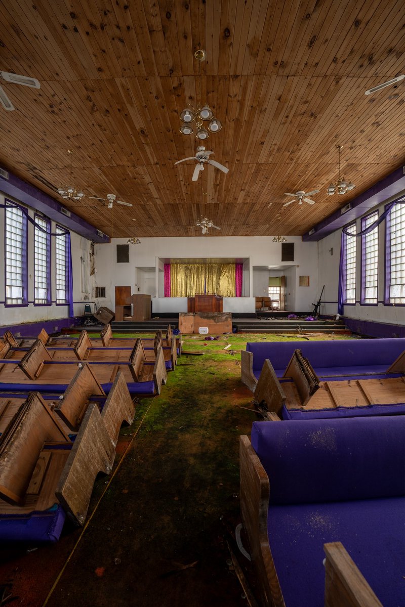 Abandoned purple church, Indiana. #abandoned
