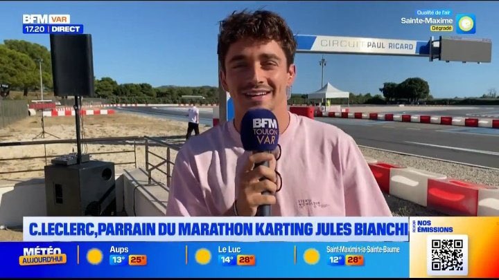Megheee_'s tweet photo. Assurdo nel tempo libero Charles Leclerc fa anche il meteorologo https://t.co/uxwVFetkPh