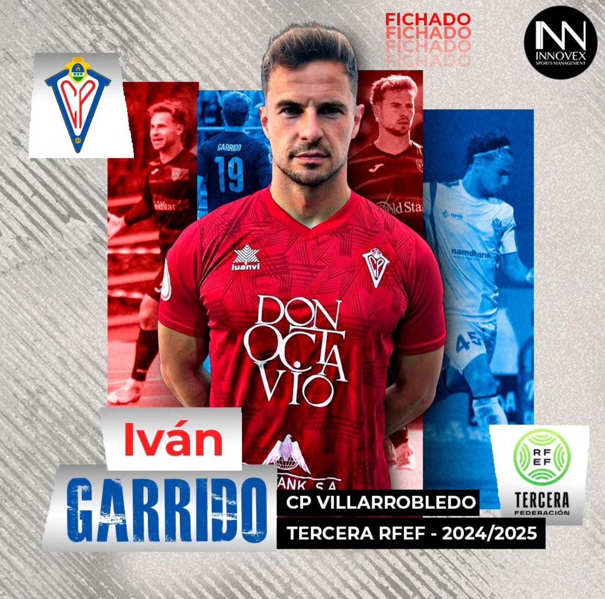 Innovex Sports (@innovexsports) on Twitter photo ✍️🏼✅️ Fichaje / Nuestro jugador <a href="/10_Garri/">Ivan Garrido</a> vestirá la camiseta del CP Villarrobledo esta temporada.
Tras una última temporada viviendo experiencias diferentes pasando por Andorra y la India, vuelve a España para aportar su talento a su nuevo club.
¡Con todo, Iván! 💪🏼🔴🔵 ✍️🏼✅️ Fichaje / Nuestro jugador <a href="/10_Garri/">Ivan Garrido</a> vestirá la camiseta del CP Villarrobledo esta temporada.
Tras una última temporada viviendo experiencias diferentes pasando por Andorra y la India, vuelve a España para aportar su talento a su nuevo club.
¡Con todo, Iván! 💪🏼🔴🔵