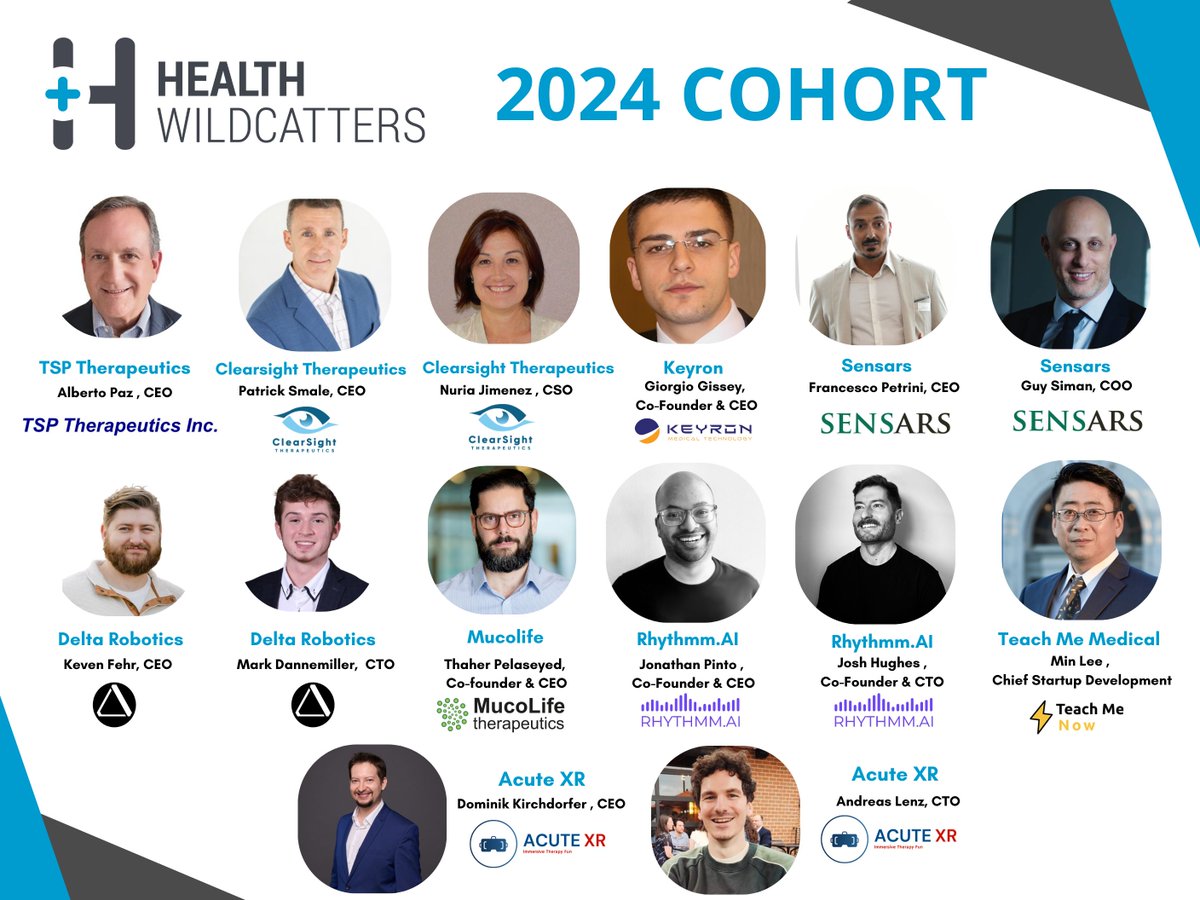 Welcome to our 2024 Cohort!

This years startups bring together talent from around the globe, featuring four international founders and a diverse lineup of companies across Health IT, Medical Devices, and Pharma.💡

Learn more: ow.ly/UOt350ThBuV

#HealthInnovation
