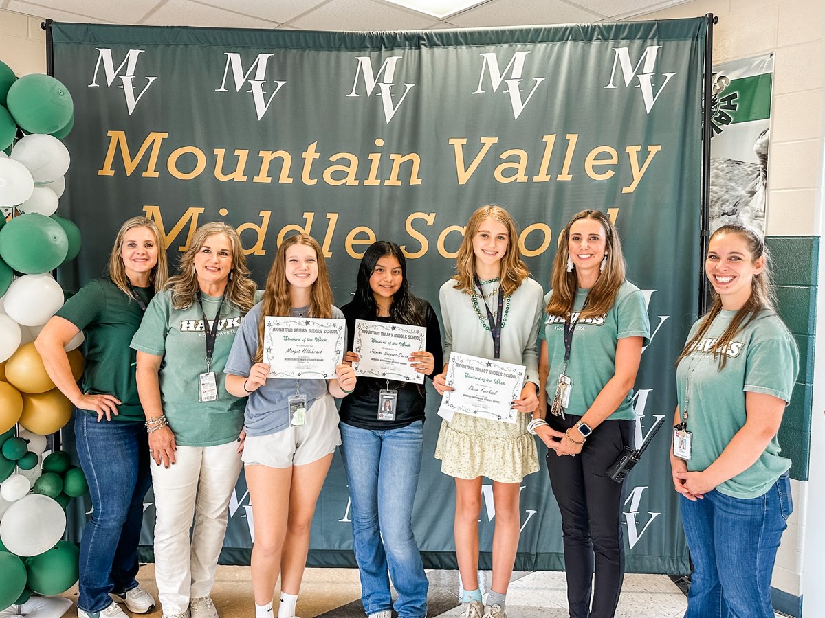Mountain Valley Middle School (@mvms_thehawkway) on Twitter photo 🎉Congratulations to our Domino's Pizza Students of the Week! 🎉💚 #TheHawkWay #GrowingGreatness #Cultivate #TodayinComal <a href="/CISDMiddle/">Julie Cronkhite</a> <a href="/WendiLanglinais/">Wendi Langlinais</a> <a href="/mvms_athletics/">MVMS Boys Athletics</a> <a href="/girls_mvms/">MVMS Girls Athletics</a> <a href="/jycisd3/">Jason York</a> <a href="/ColleenSturm/">Colleen Sturm</a> 🎉Congratulations to our Domino's Pizza Students of the Week! 🎉💚 #TheHawkWay #GrowingGreatness #Cultivate #TodayinComal <a href="/CISDMiddle/">Julie Cronkhite</a> <a href="/WendiLanglinais/">Wendi Langlinais</a> <a href="/mvms_athletics/">MVMS Boys Athletics</a> <a href="/girls_mvms/">MVMS Girls Athletics</a> <a href="/jycisd3/">Jason York</a> <a href="/ColleenSturm/">Colleen Sturm</a>