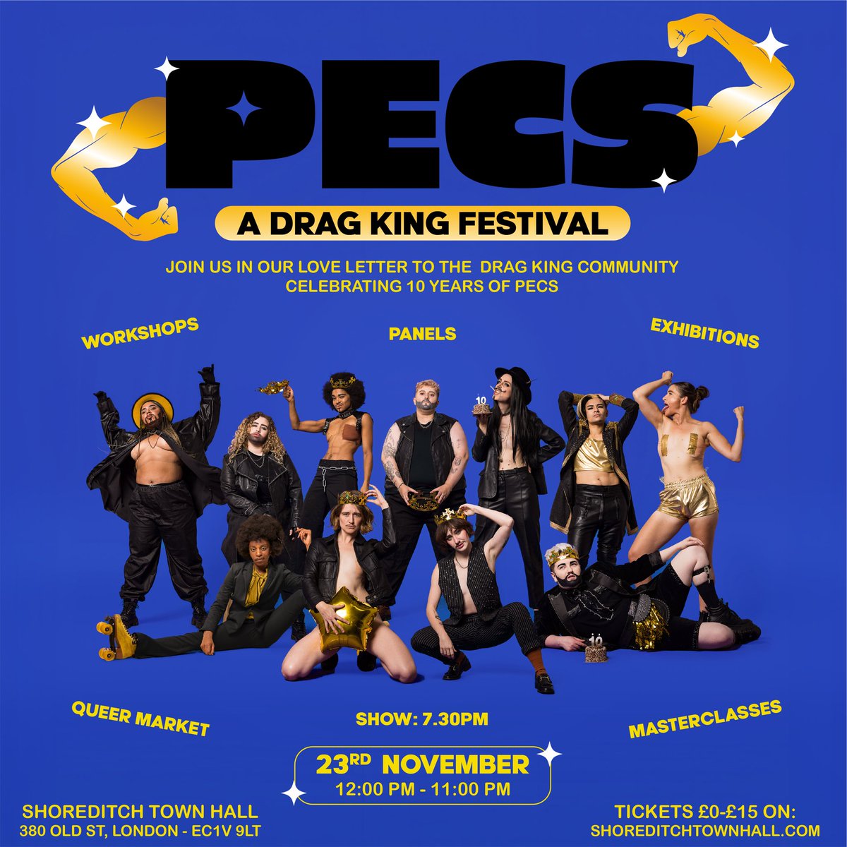 It’s our 10 year anniversary and we’re doing a whole DAY of drag king goodness for you <a href="/ShoreditchTH/">Shoreditch Town Hall</a> - our full programme is live now 

shoreditchtownhall.com/whats-on/pecs-…