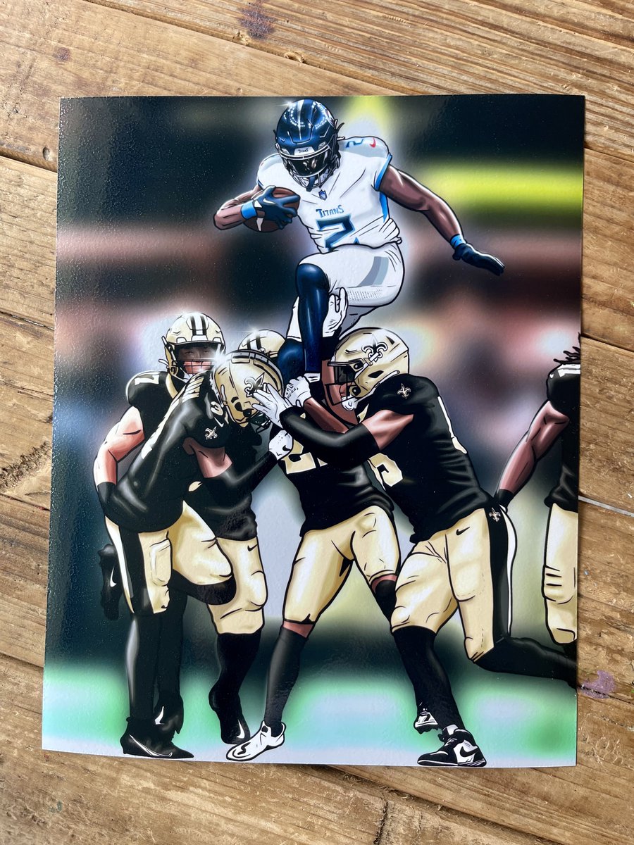 Giveaway:

8 x 10 Tyjae Spears art print (S-Ain’t  No Way!)

Giving this away during halftime of the Titans Bears game. 

1. RT

2. Reply with #TitanUp