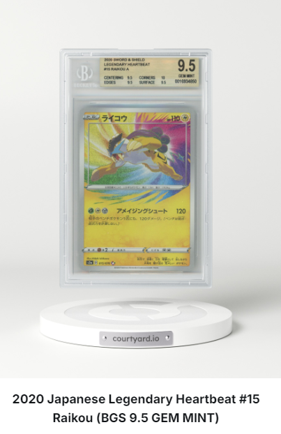 Lady luck has finally shined upon me. Got this awesome Raikou slab from Courtyard's vending machine for just $25! Thanks again <a href="/Courtyard_io/">Courtyard.io</a> !
#PokemonTCG