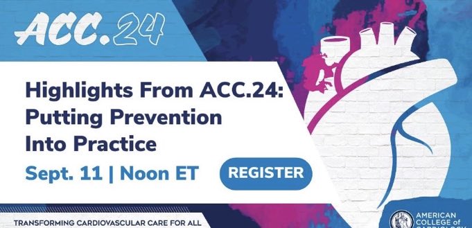 Eugenia Gianos MD (@eugeniagianos) on Twitter photo Join our @ACCInTouch #ACCPrevCouncil Wed, 9/11 <a href="/noon/">نون</a> as our #CVPrev experts recap ACC.24 & its influence on our practice.
REG➡️ bit.ly/4dJhpGV⬅️ #ACCFIT <a href="/EugeniaGianos/">Eugenia Gianos MD</a> <a href="/DrEugeneYang/">Eugene Yang</a> <a href="/AWaringCardio/">Ashley Waring</a> <a href="/Nishant_ShahMD/">Nishant Shah, MD</a> Dr. Vijay Nambi, Dr Joseph Ebinger Join our @ACCInTouch #ACCPrevCouncil Wed, 9/11 <a href="/noon/">نون</a> as our #CVPrev experts recap ACC.24 & its influence on our practice.
REG➡️ bit.ly/4dJhpGV⬅️ #ACCFIT <a href="/EugeniaGianos/">Eugenia Gianos MD</a> <a href="/DrEugeneYang/">Eugene Yang</a> <a href="/AWaringCardio/">Ashley Waring</a> <a href="/Nishant_ShahMD/">Nishant Shah, MD</a> Dr. Vijay Nambi, Dr Joseph Ebinger
