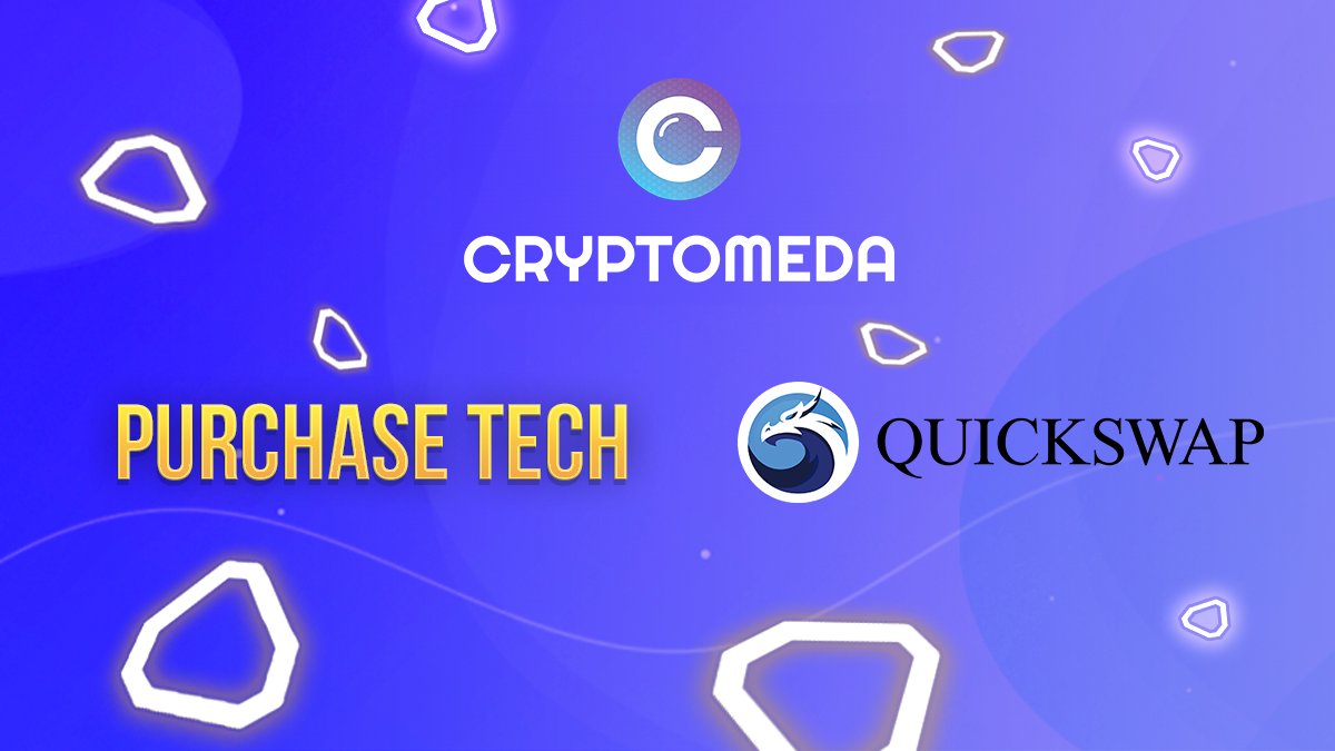 swarmresistance's tweet photo. Are you new to the #Cryptomeda universe?🌟 Start Your journey by purchasing $TECH tokens listed on the decentralized exchange @QuickswapDEX https://t.co/aLY5Emnr32