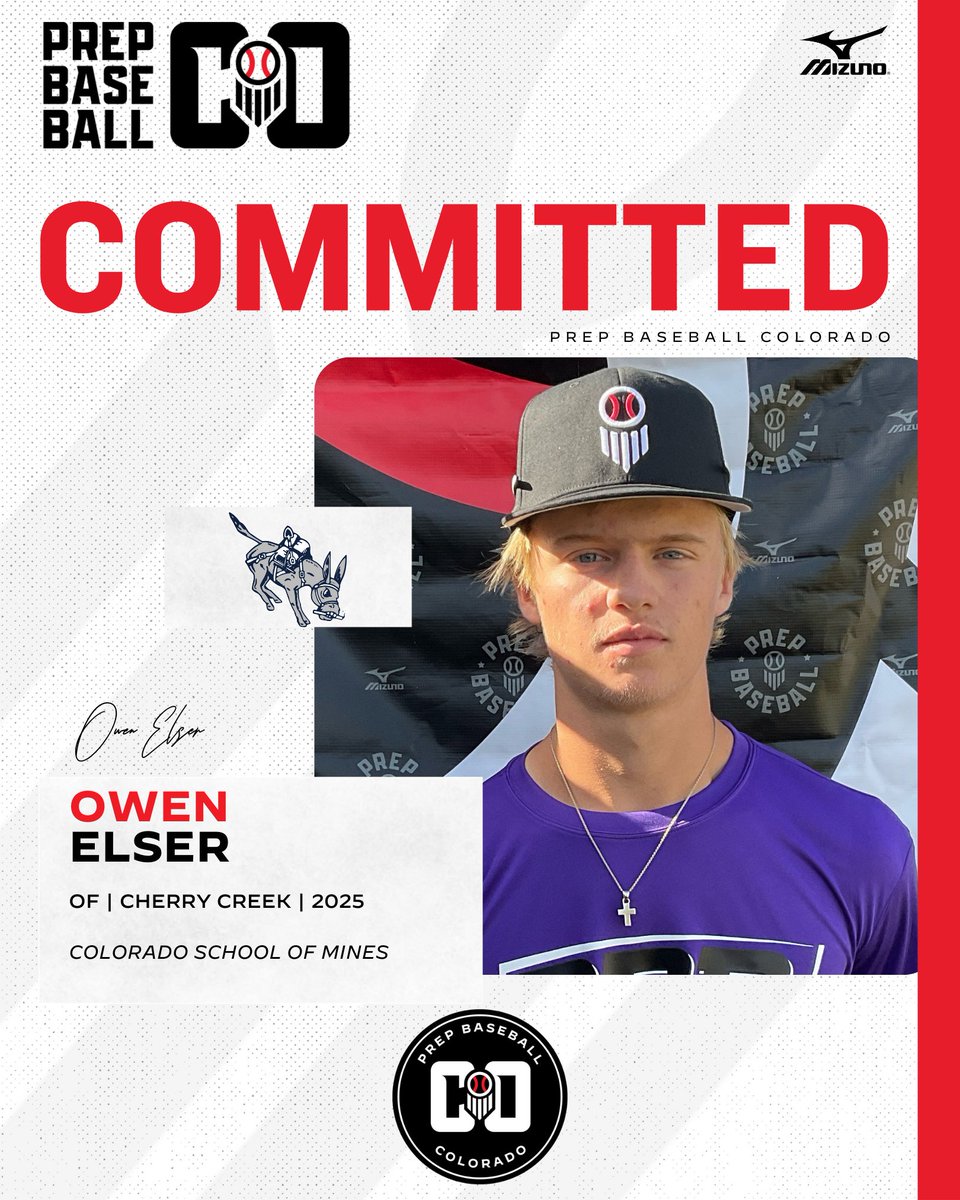 Prep Baseball Colorado (@prepbaseball_co) on Twitter photo 🚨𝐂𝐎𝐌𝐌𝐈𝐓𝐌𝐄𝐍𝐓 𝐀𝐋𝐄𝐑𝐓🚨
'25 OF Owen Elser (Cherry Creek) has announced his commitment to Colorado School of Mines.
Profile: loom.ly/f-ZaaU0 | <a href="/owen_elser11/">Owen Elser</a> 🚨𝐂𝐎𝐌𝐌𝐈𝐓𝐌𝐄𝐍𝐓 𝐀𝐋𝐄𝐑𝐓🚨
'25 OF Owen Elser (Cherry Creek) has announced his commitment to Colorado School of Mines.
Profile: loom.ly/f-ZaaU0 | <a href="/owen_elser11/">Owen Elser</a>