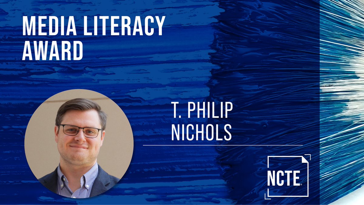 National Council of Teachers of English (NCTE) (@ncte) on Twitter photo Join us in congratulating the 2024 NCTE Media Literacy Award recipient, <a href="/philnichols/">Phil Nichols</a>!
Learn more about this year’s NCTE Media Literacy Award recipient, this prestigious NCTE award, and past recipients: ncte.org/awards/ncte-me…. Join us in congratulating the 2024 NCTE Media Literacy Award recipient, <a href="/philnichols/">Phil Nichols</a>!
Learn more about this year’s NCTE Media Literacy Award recipient, this prestigious NCTE award, and past recipients: ncte.org/awards/ncte-me….