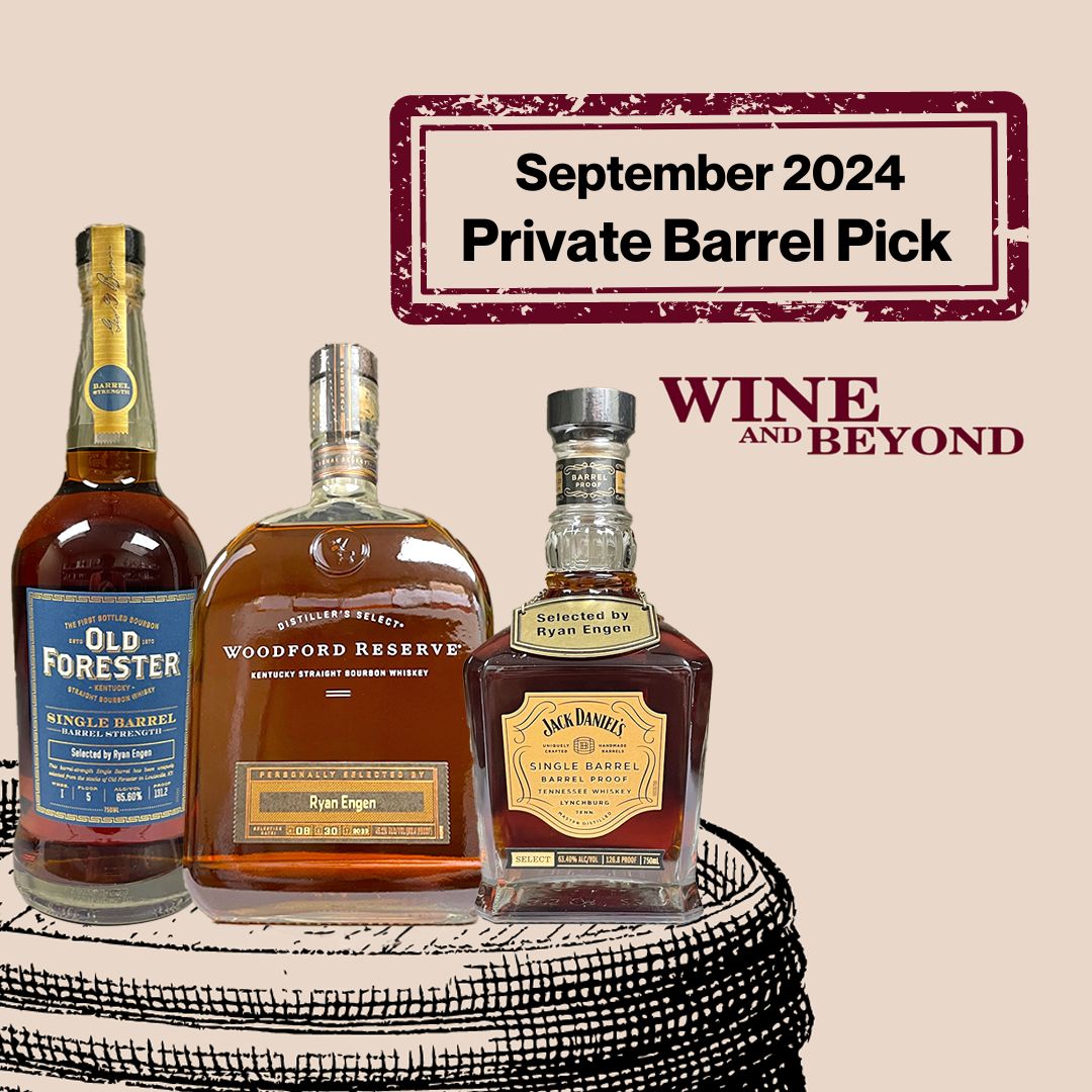 Introducing our September Private Barrel Picks, curated by our resident expert and Spirits Director, Ryan Engen!

Old Forester Single Barrel Full Proof W&amp;B 750ml - $115.98

Woodford Personal Select Bourbon 1L - $94.98

Jack Daniels Single Barrel Proof W&amp;B Selection 750ml – $94.98