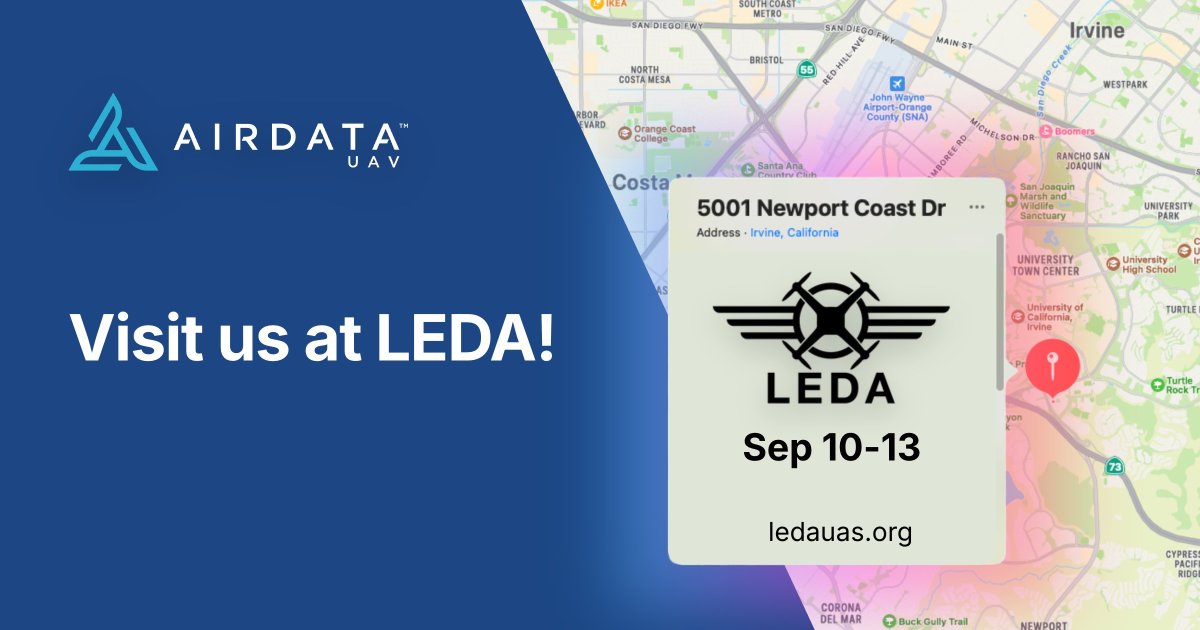 We’re excited to exhibit at the Law Enforcement Drone Association event next week in Irvine, CA! If you’ll be attending, stop by and learn how AirData can meet your fleet management and live streaming needs. Don't miss our presentation on Sep 11th at 8:05am PT!