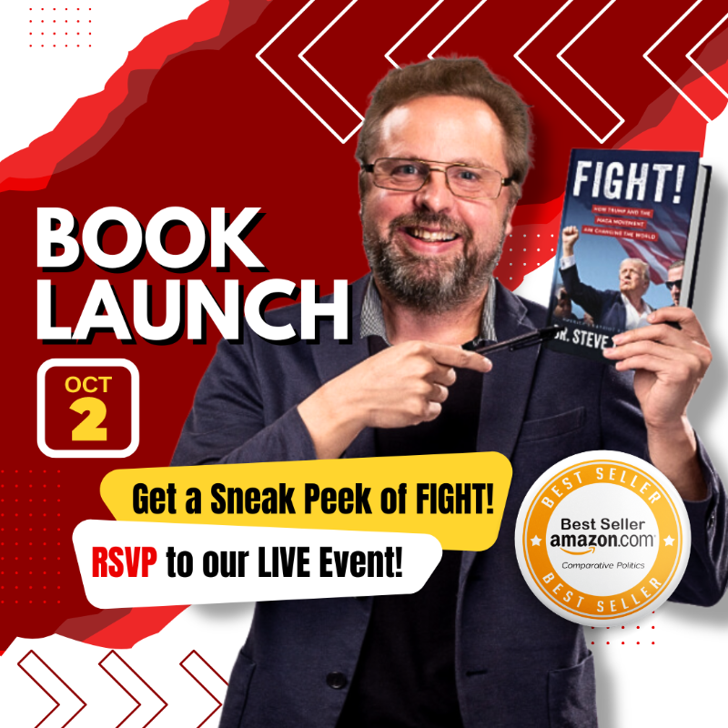 DrTurleyTalks's tweet photo. There’s a global movement happening right now—conservatives like us are standing up for faith, family, and freedom. 💪  And that’s exactly what I dive into in my new book, “FIGHT! How Trump and the MAGA Movement Are Changing the World.”

🔗 RSVP HERE: 👇 
https://t.co/g3QbEFBxbe