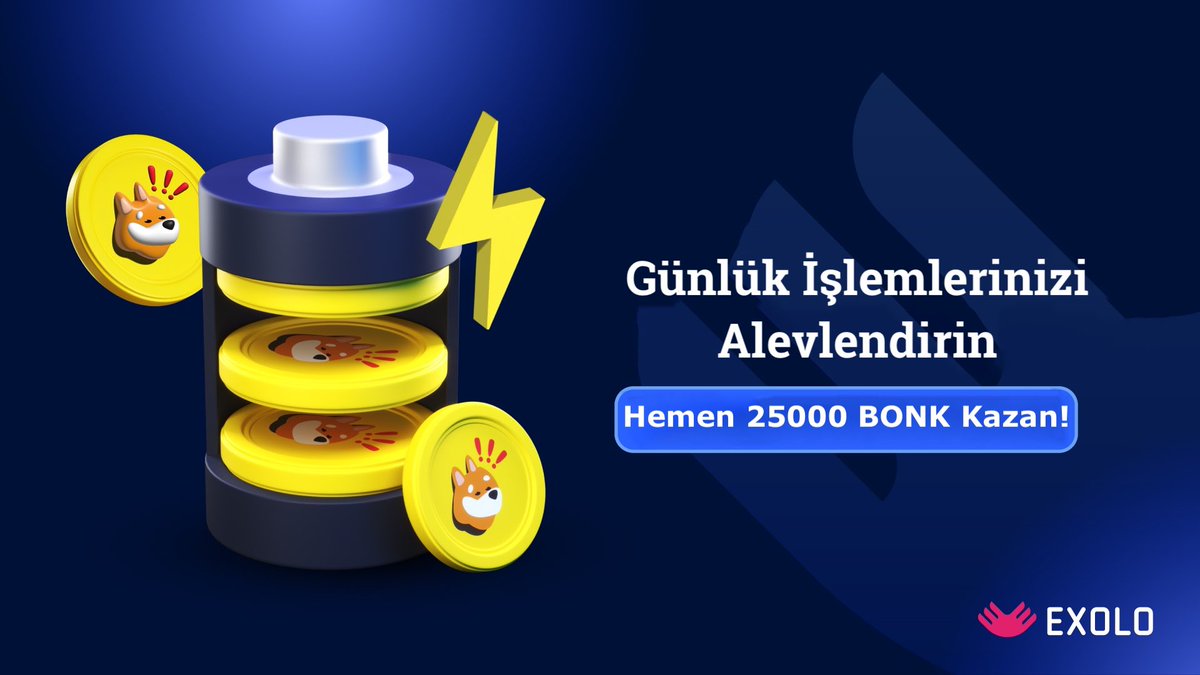 EXOLOTurkiye's tweet photo. ๐ป Spot piyasada iลlem yapฤฑn ve her gรผn 25.000 $BONK token kazanฤฑn!
รdรผllerinizi #EXOLO Gรถrev Merkezi'nde takip edin ve talep edin!๐ฐ
Sakฤฑn Kaรงฤฑrmayฤฑnโผ๏ธ
๐ https://t.co/7sIklApcof https://t.co/kUAQEPTXig