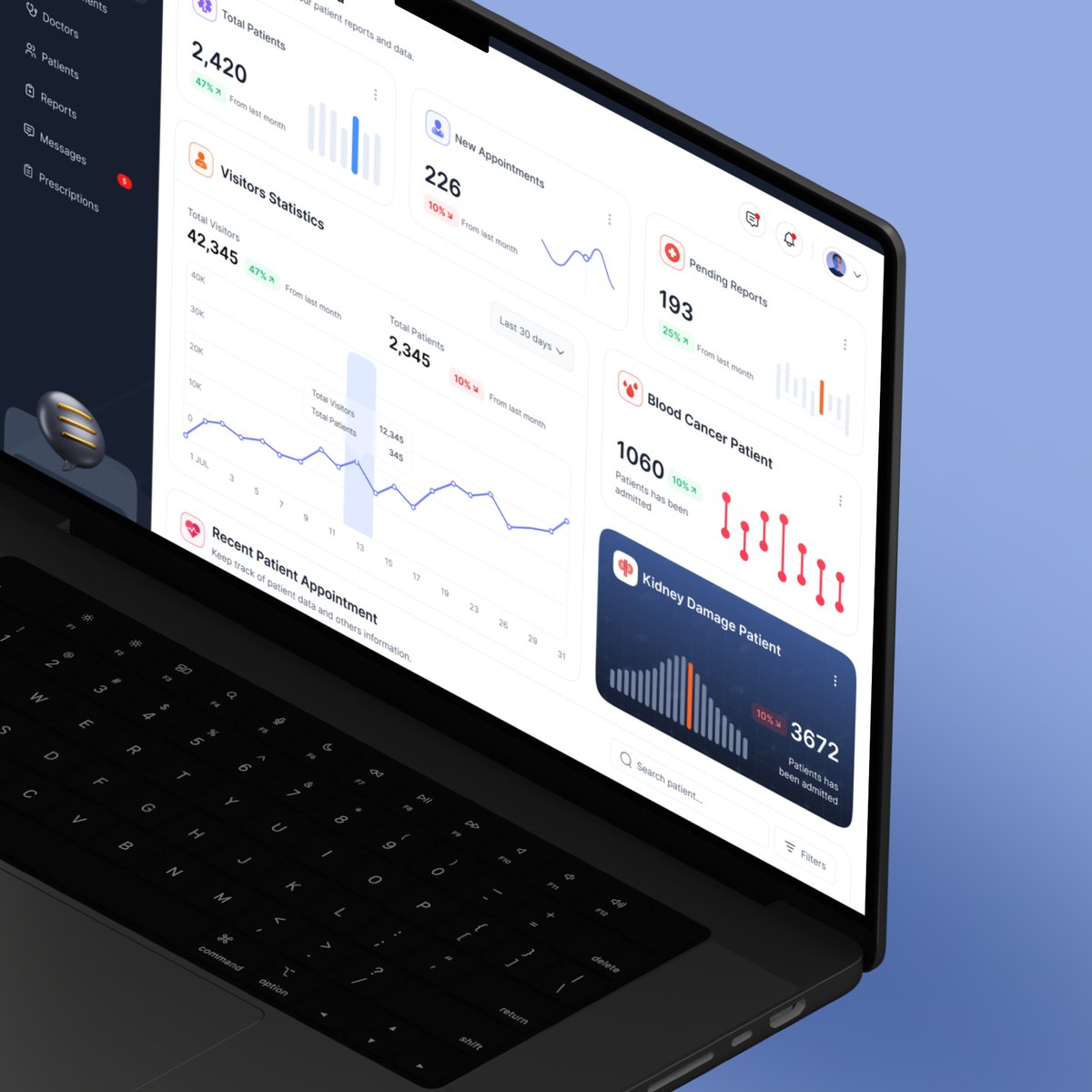 Focotik's tweet image. ProvoHeal—a new design that redefines medical dashboards.

Check Dribbble:  dribbble.com/shots/24899734…

Contacts:
📩 Focotik.agency@gmail.com
🌈 WhatsApp: +971 55 804 4230

#HealthTech #MedicalAppDesign #MedicalUX #DashboardDesign #HospitalManagement  #focotik #uiuxdesignagency