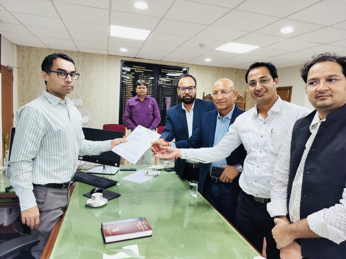 An important development has taken place in response to the recent Press Note issued by RSTSA against the CA fraternity. A comprehensive representation, prepared by the legal department of ICAI and signed by Secretary ICAI, has been submitted to Shri Prakash Rajpurohit Ji, Chief