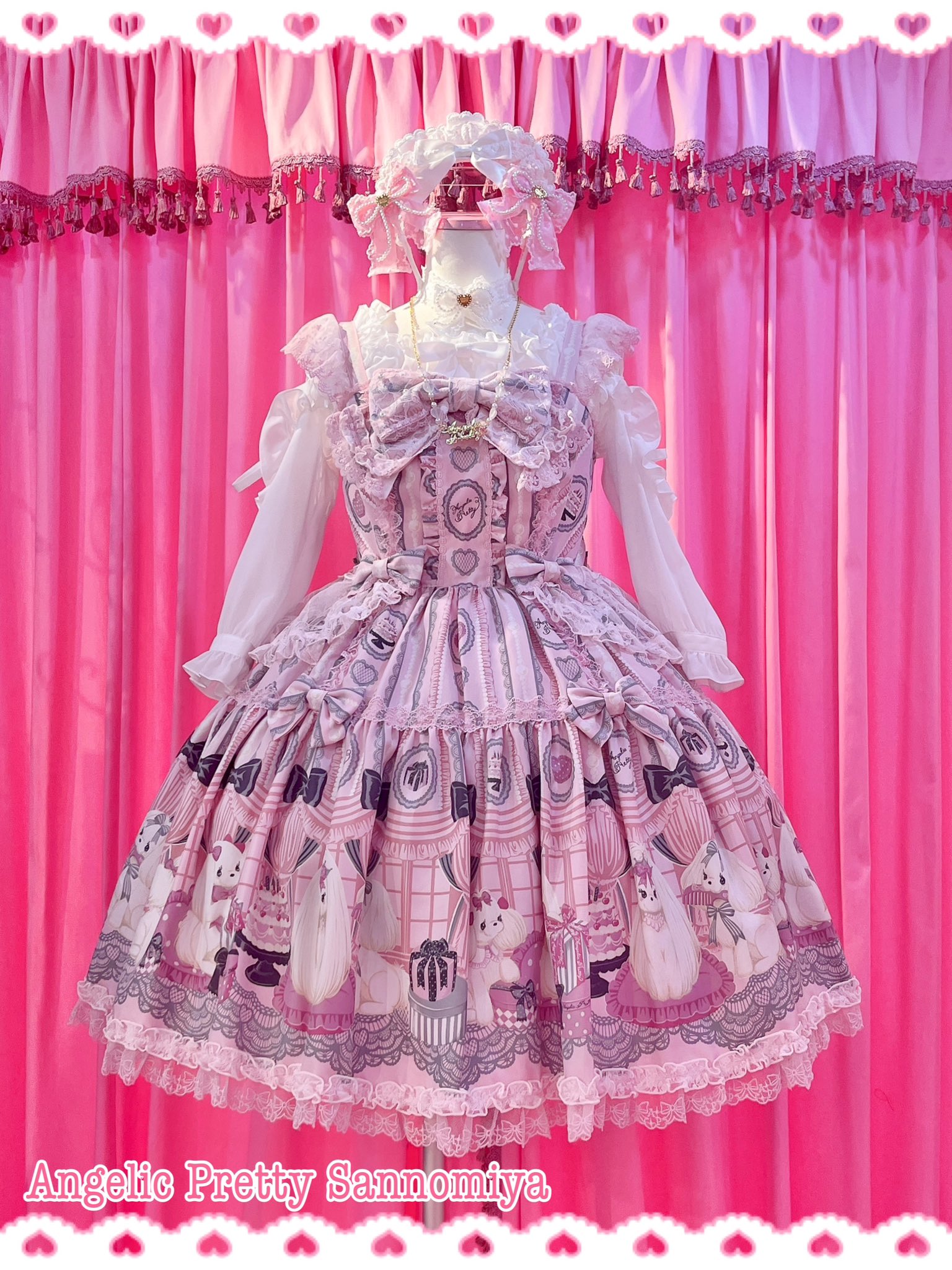 Princess Puppyティアードジャンパースカート Princess Puppy Tiered JSK by Angelic Pretty