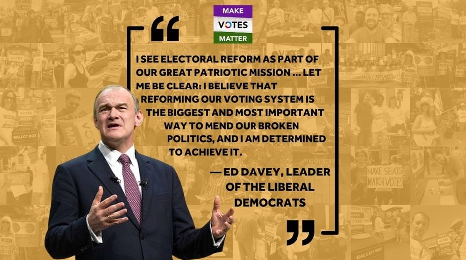 Liberal Democrat leader <a href="/EdwardJDavey/">Ed Davey</a> reaffirmed his and the party's commitment to Proportional Representation at this year's #LibDemConf. 

There are now 72 Liberal Democrat MPs fighting for electoral reform!