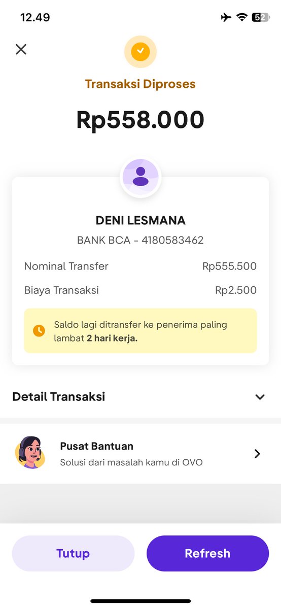 Gile <a href="/ovo_id/">OVO</a> sialan dr semalam belum masuk rekening, parahnya lagi respon begitu lambat