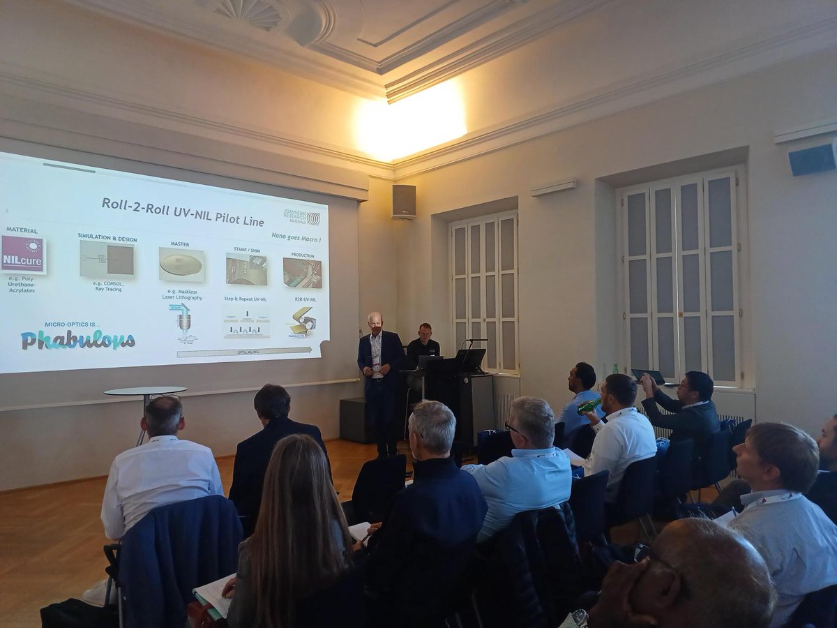 Great 2-day EPIC Meeting at SONY DADC in Austria about Miniaturized Optics with the participation of PHABULOuS consortium partners like <a href="/forviagroup_/">FORVIA</a> @JOAN_RESEARCH and UPMT. 
#photonics <a href="/Photonics21/">Photonics21</a> #microoptics