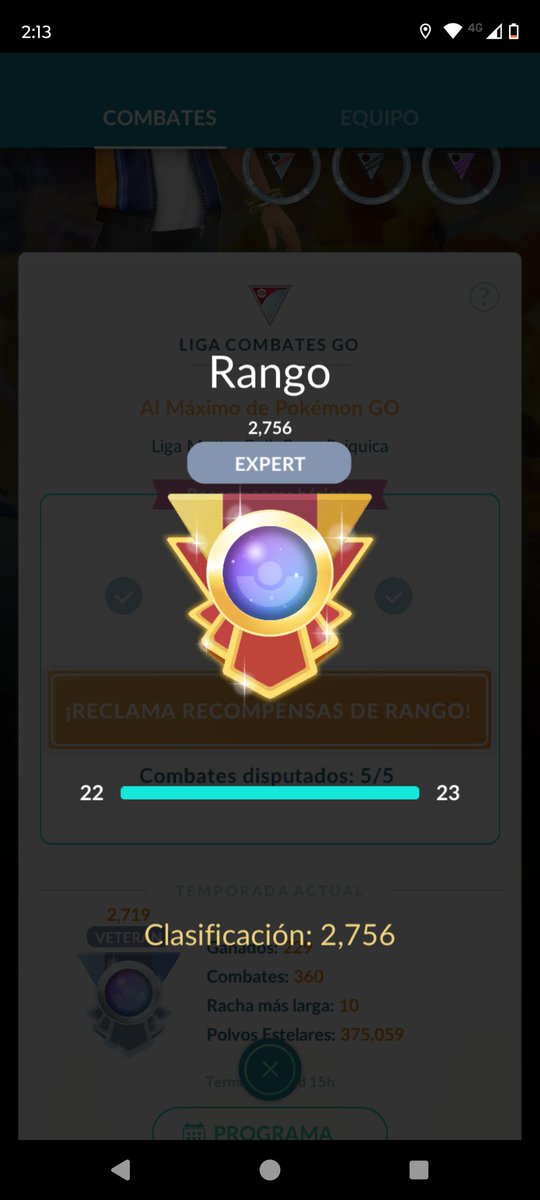Jueves en veterano y hoy en experto #PokemonGO