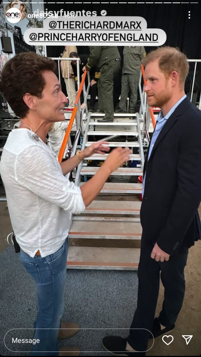 sunrayleo1's tweet image. Friday night #PrinceHarry was at Carpinteria, Calif, helping raise funds for Santa Barbara County First Responders at #One805LIVE! concert hosted by #Kevin Costner.

The Duke of Sussex took the stage with the night's honoree, Santa Barbara County air support pilot Loren Courtney.