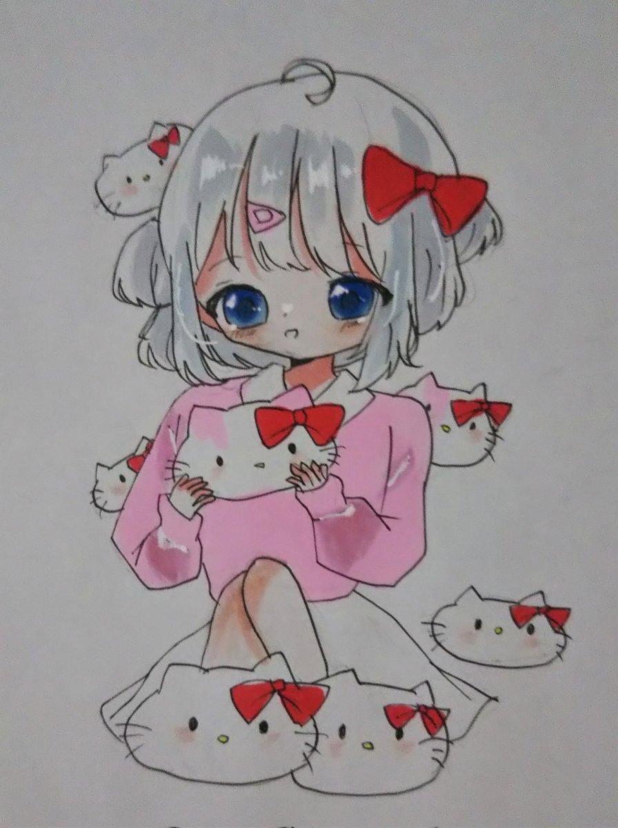 キティちゃん描くの難しいです
#お絵描き