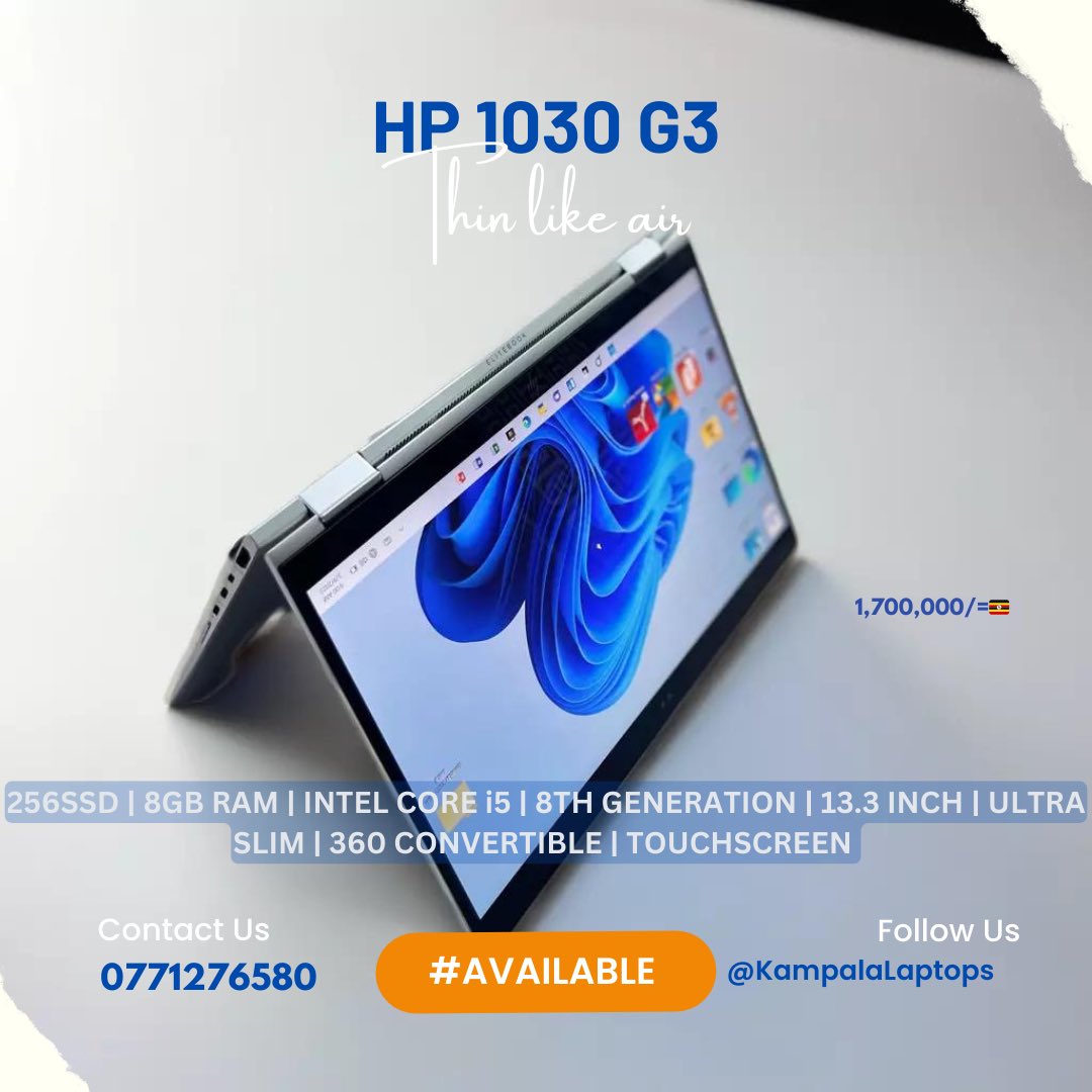 KampalaLAPTOPS's tweet image. 🌀 &quot;Spin it, flip it, work it. The HP 1030 G3 moves with you—360° of sleek, slim power. ⚡ Ready to flex? 💻&quot;

#HP1030G3 #TechFlex #KampalaLaptops