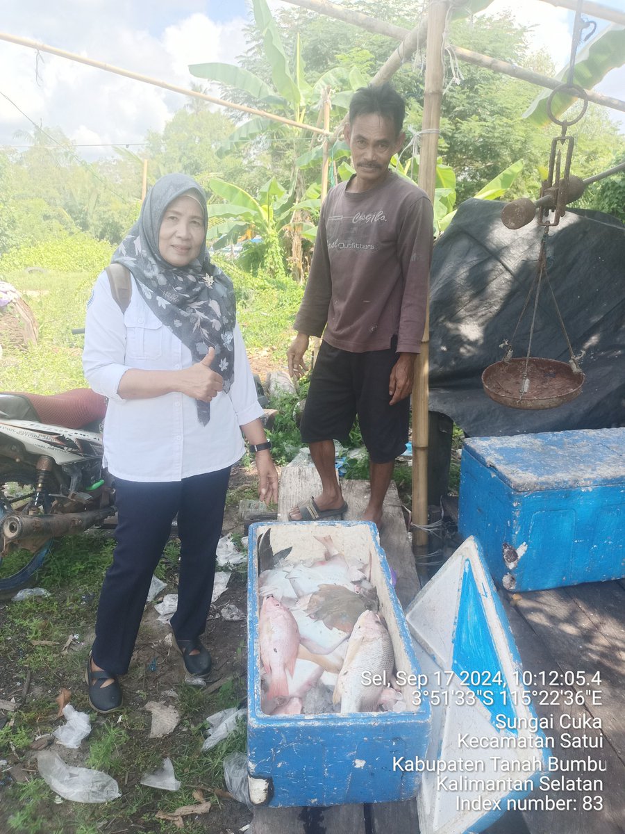 srinarsih18's tweet photo. Sri narsih luhkan Kab Tanah Bumbu,Selasa,17 Sep 2024 monitoring dan evaluasi hasil tangkapan ikan,a/n bp Burhan  anggota kub Lobster I sebanyak 15 kg dengan harga Rp.55.000/kg jenis ikan Kakap 
#GiatLuhkanSatminkalBWI 
#luhlapor 
#kabtanahbumbu
#bpsdmkp
@bpsdmbp3 bwi https://t.co/lfV1ULFtDa
