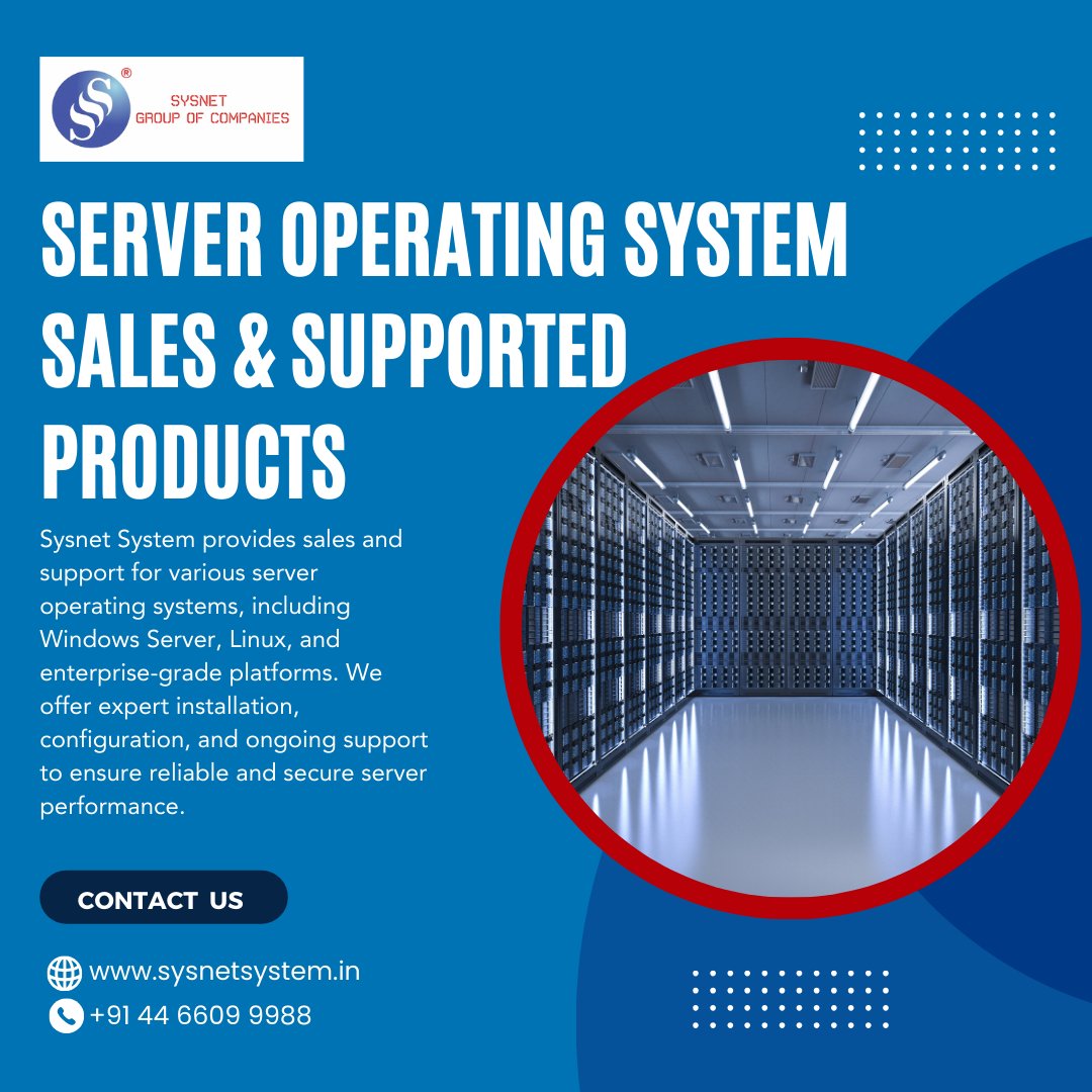 sysnetsystem_'s tweet image. Maximize your server's potential with our Server Operating System Sales & Supported Products. Get robust solutions with expert support for optimal performance. 🖥️🔧
#ServerOS #OperatingSystems #ITSupport #BusinessSolutions #SysnetSystem