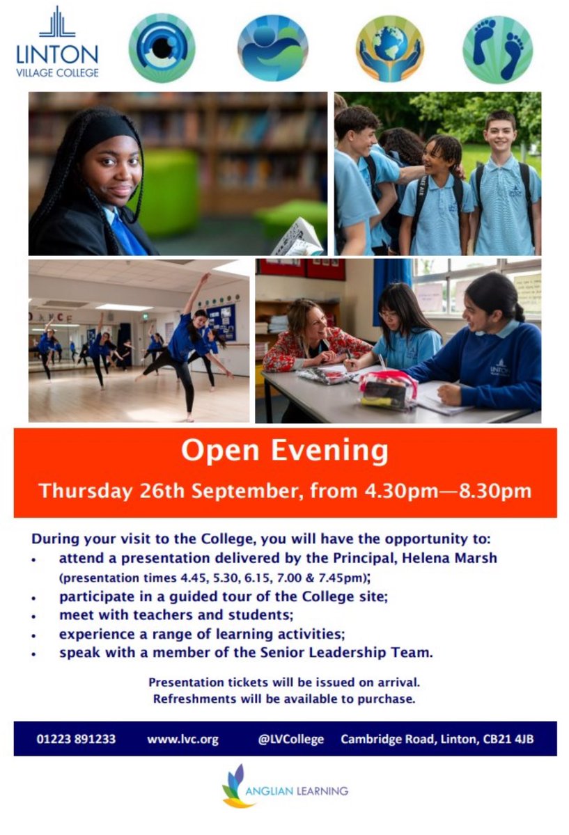 Looking forward to welcoming lots of local families for our Open Evening on Thursday👇🏽😊