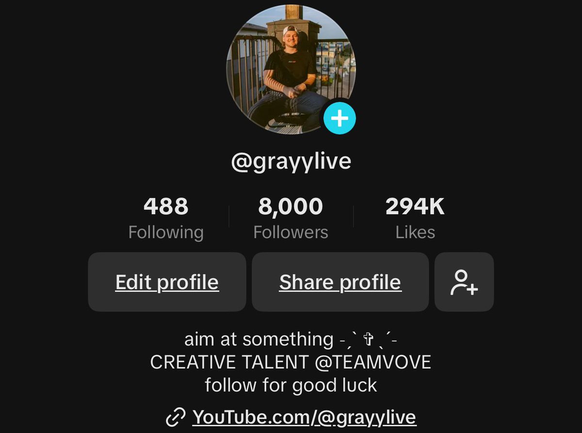 grayyLIVE's tweet photo. Gray Aura +1

Thanks for 8K on TikTok. Nothing without you guys. 🫶🏼 https://t.co/c2Xzfc4SqW